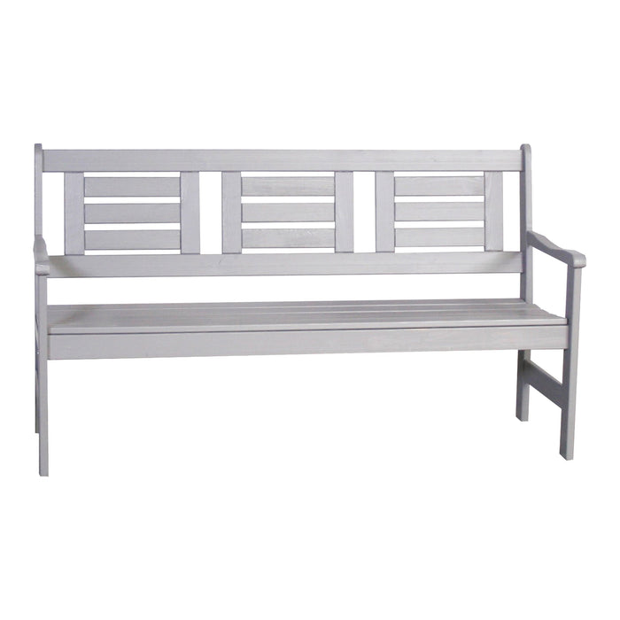 Banc de jardin 155 cm Amélie 3 places gris foncé