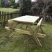 Comfortabele 140 cm picknicktafel - 4 cm dikte