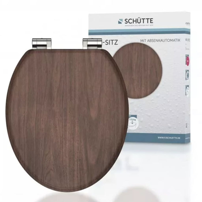 Schütte Toiletbril Soft-Close Dark Wood Mdf