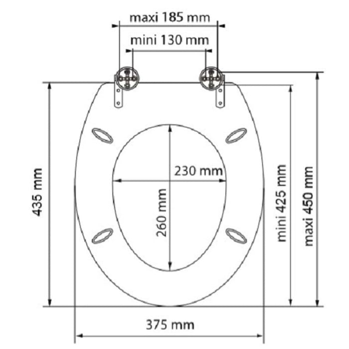 Schütte Toiletbril Met Soft-Close Dark Wood Mdf