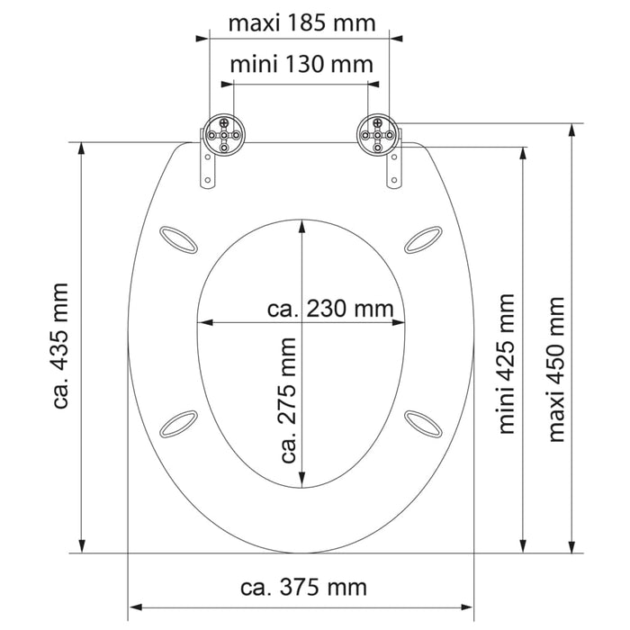 Schütte Toiletbril Met Soft-Close Asia Mdf Hoogglans