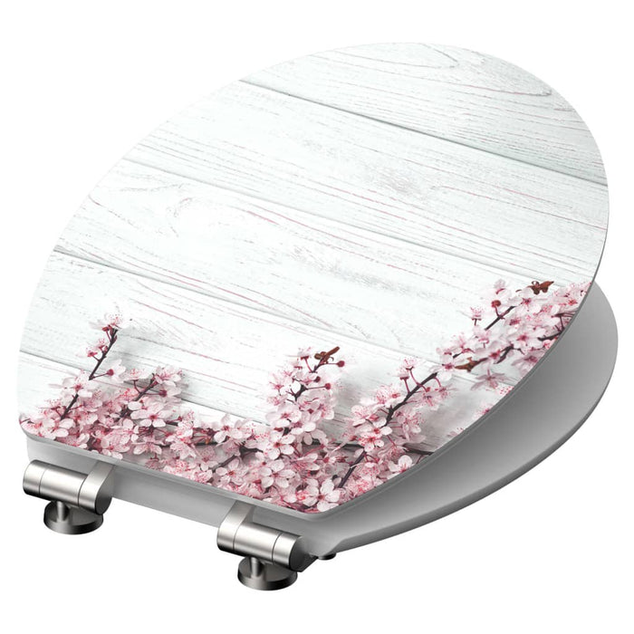 Schütte Toiletbril Met Soft-Close Flowers & Wood Mdf Hoogglans