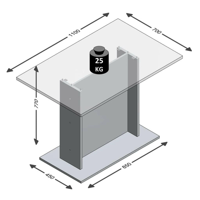 Fmd Eettafel 110 Cm Eikenkleurig