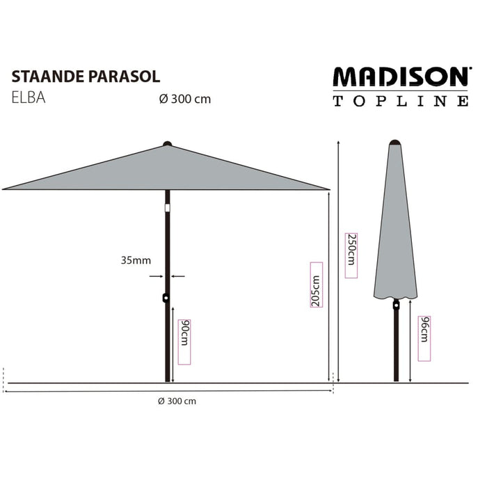 Madison Parasol Elba 300 Cm