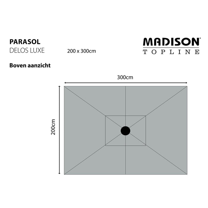 Madison Parasol Delos Luxe 300X200 Cm Pac5P014