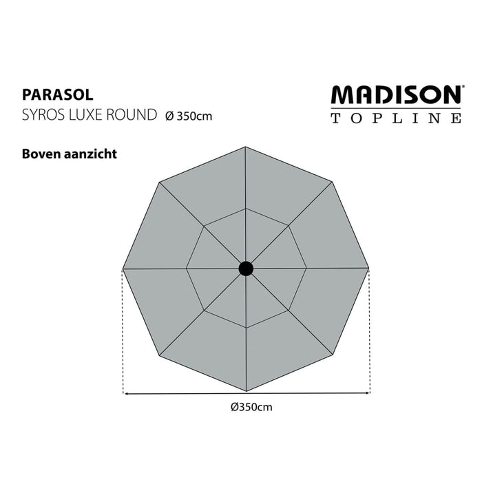 Madison Parasol Syros Luxe Rond 350 Cm