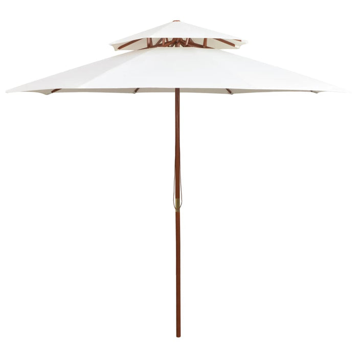 Parasol Dubbeldekker Met Houten Paal 270 Cm