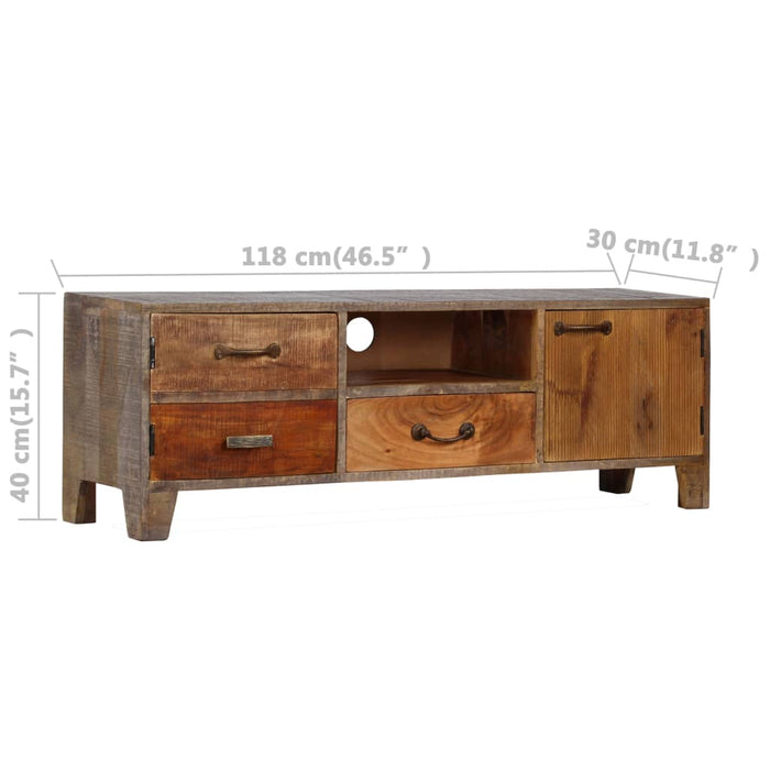 Tv-Meubel Vintage 118X30X40 Cm Massief Hout