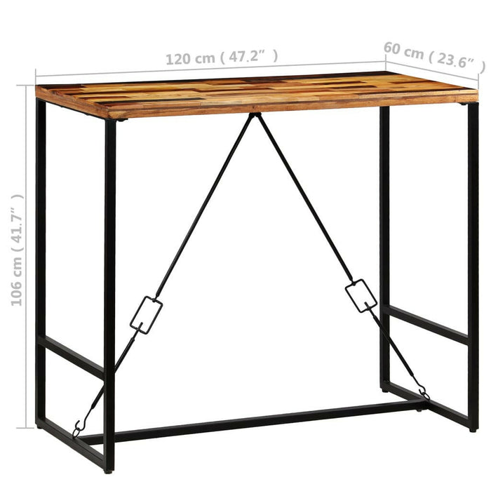 Bartafel 120X60X106 Cm Massief Gerecycled Hout