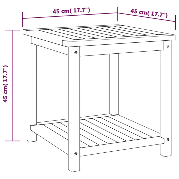 Bijzettafel 45X45X45 Cm Massief Acaciahout