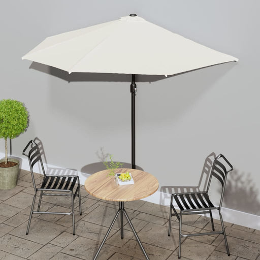 Balkonparasol Half Met Aluminium Paal 300X155 Cm