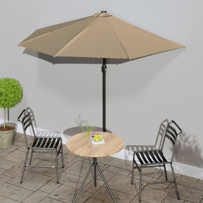 Balkonparasol Half Met Aluminium Paal 300X155 Cm