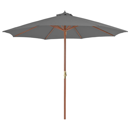 Parasol Met Houten Paal 300 Cm Taupe