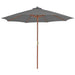 Parasol Met Houten Paal 300 Cm Taupe