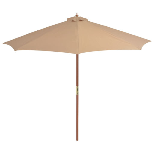 Parasol Met Houten Paal 300 Cm Taupe