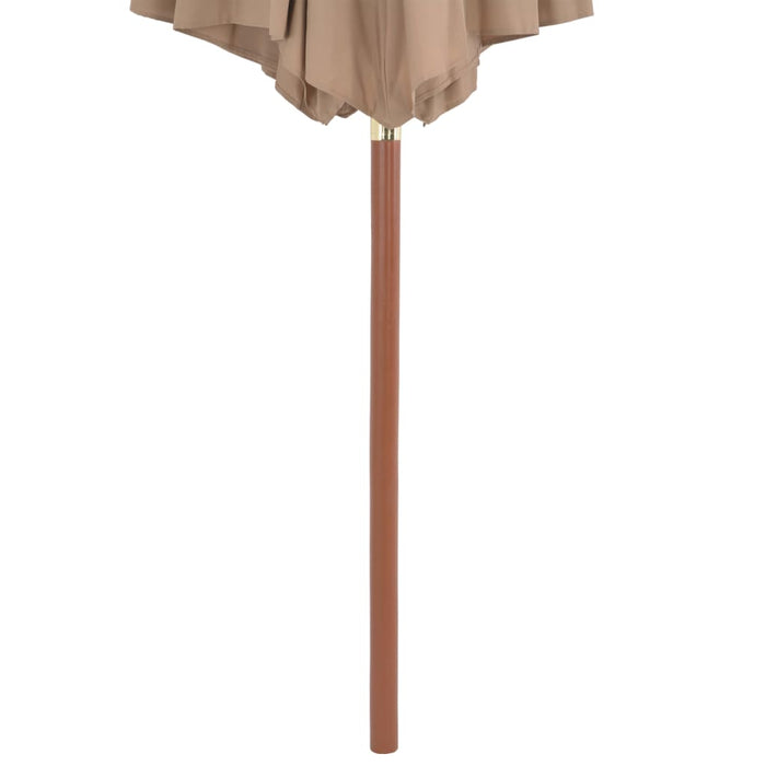 Parasol Met Houten Paal 300 Cm Taupe