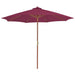 Parasol Met Houten Paal 300 Cm Taupe