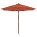 Parasol Met Houten Paal 300 Cm Taupe