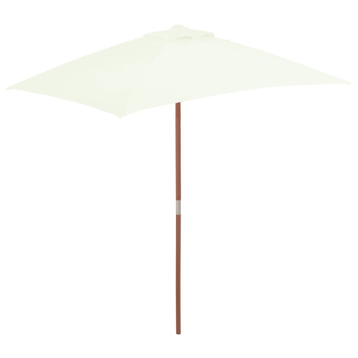 Parasol Met Houten Paal 150X200 Cm Kleurig