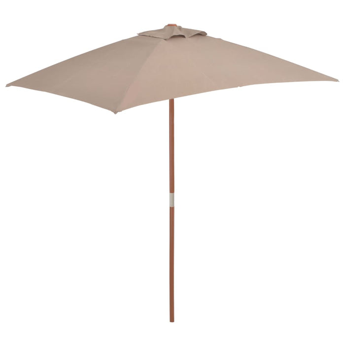 Parasol Met Houten Paal 150X200 Cm Kleurig