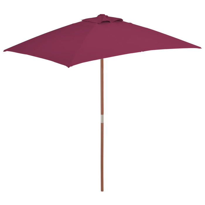 Parasol Met Houten Paal 150X200 Cm Kleurig