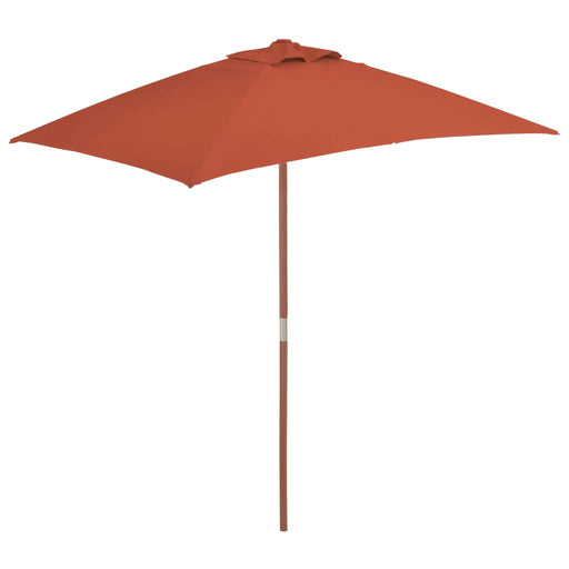 Parasol Met Houten Paal 150X200 Cm Kleurig