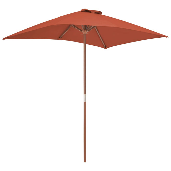 Parasol Met Houten Paal 150X200 Cm Kleurig