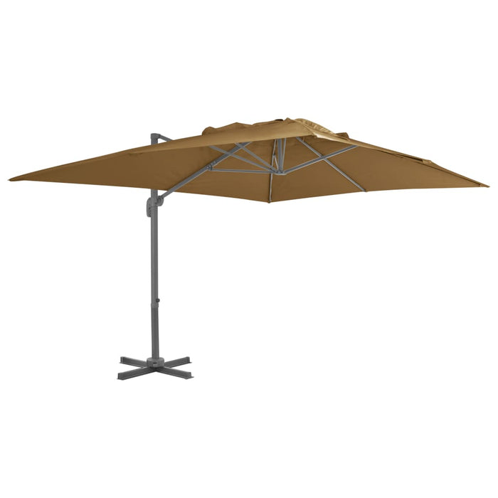 Zweefparasol Met Aluminium Paal 4X3 M Azuurblauw