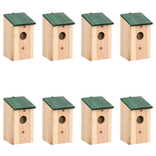 Vogelhuisjes 8 St 12X12X22 Cm Hout