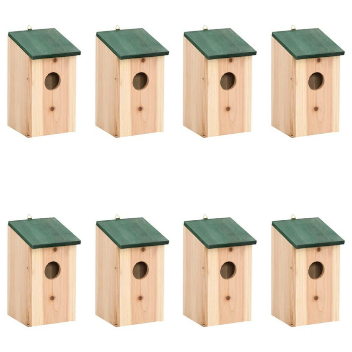 Vogelhuisjes 8 St 12X12X22 Cm Hout