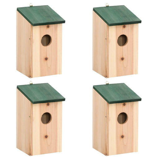 Vogelhuisjes 4 St 12X12X22 Cm Hout