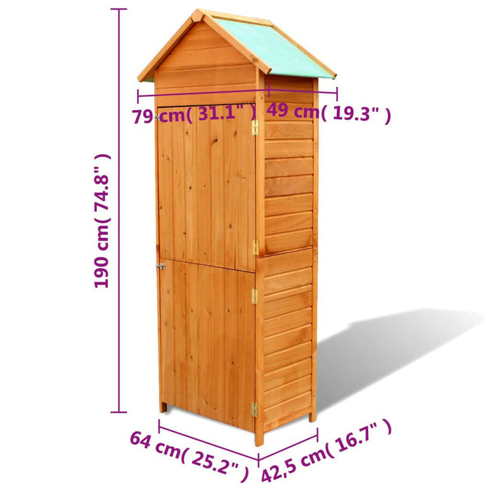 Tuinkast 42,5X64X190 Cm Bruin