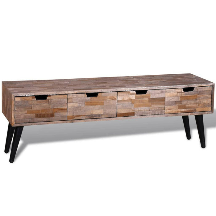 Tv-Meubel Met Vier Lades Gerecycled Teak