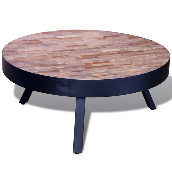 Salontafel Rond Gerecycled Teakhout