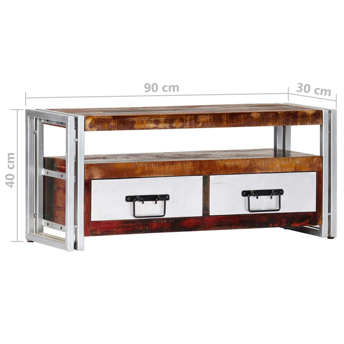 Tv-Meubel 90X30X40 Cm Massief Gerecycled Hout