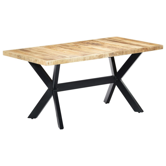 Eettafel 180 Cm Massief Mangohout En Stalen Kruis