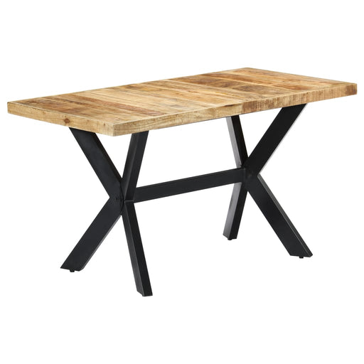 Eettafel 180 Cm Massief Mangohout En Stalen Kruis