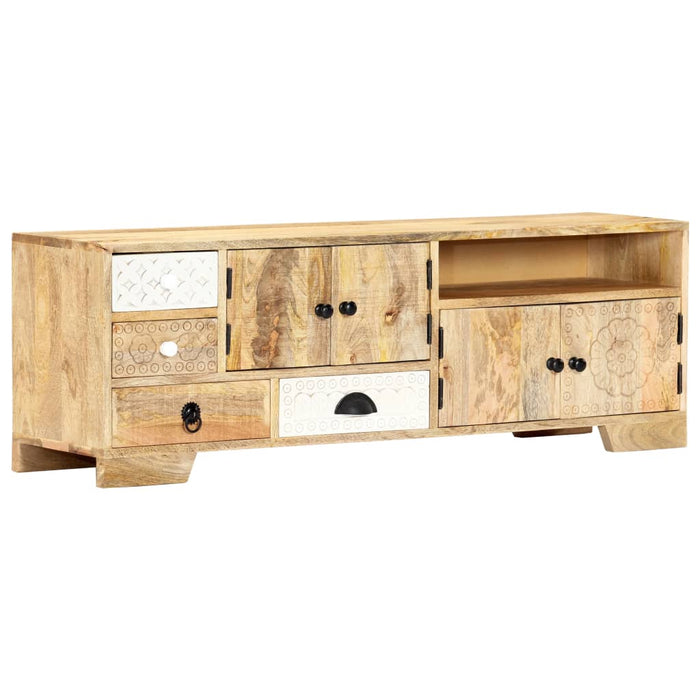 Tv-Meubel 120X30X40 Cm Massief Mangohout