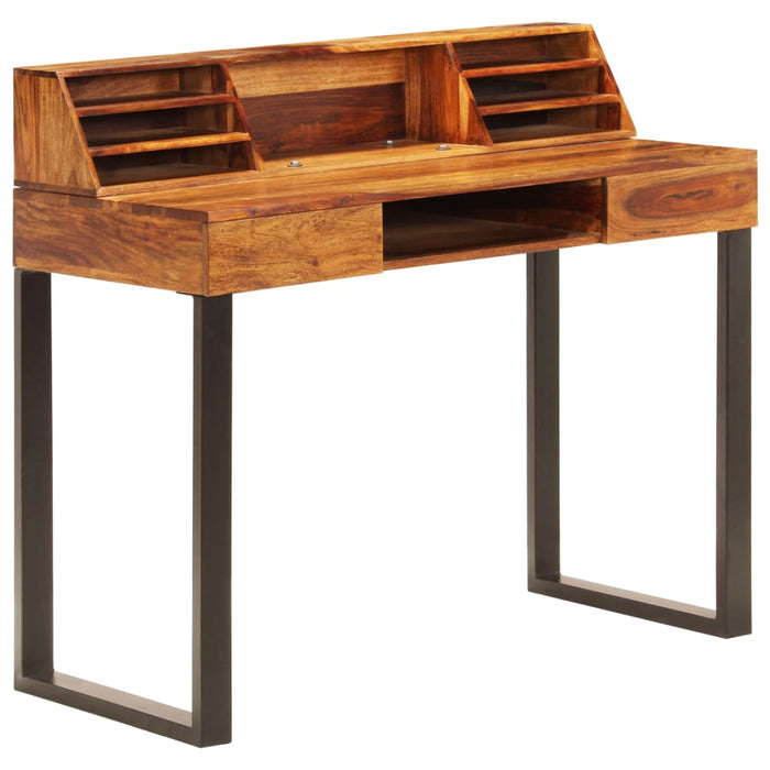 Bureau 110X50X94 Cm Massief Sheeshamhout En Staal