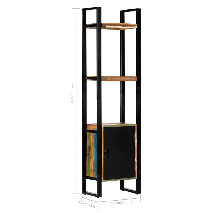 Boekenkast 45X30X171 Cm Massief Gerecycled Hout