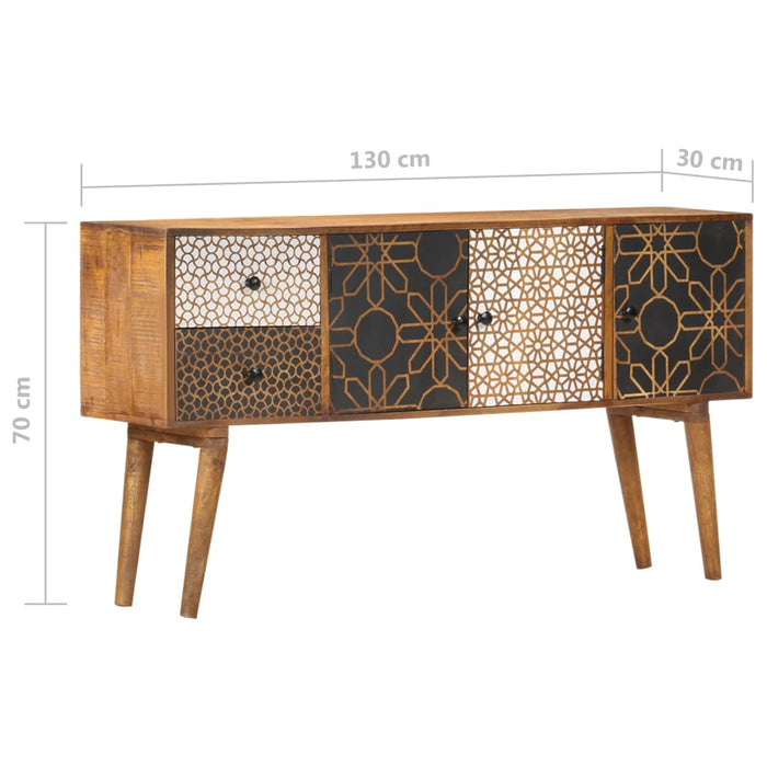 Dressoir Met Geprint Patroon Massief Mangohout