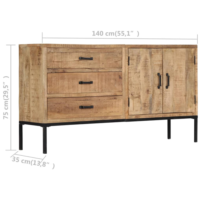 Dressoir 140X35X75 Cm Massief Mangohout