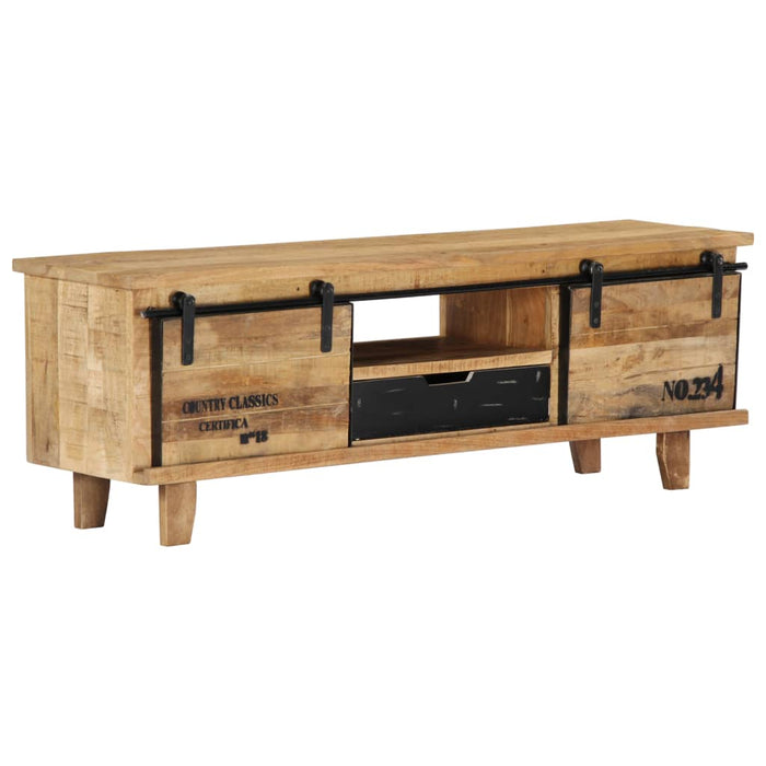 Tv-Meubel 120X30X40 Cm Massief Mangohout