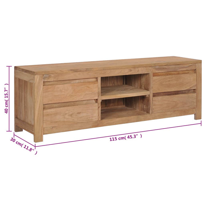 Tv-Meubel 115X30X40 Cm Massief Teakhout