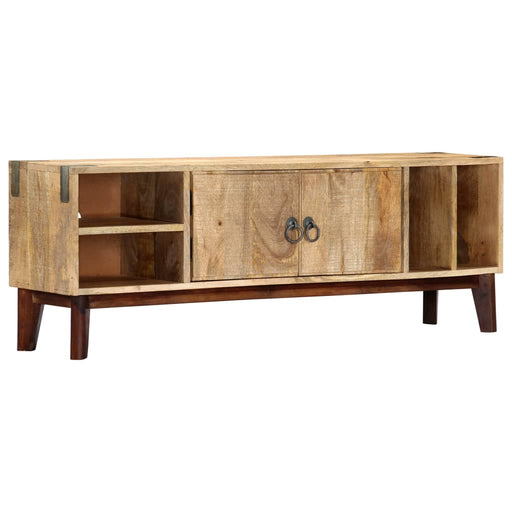 Tv-Meubel 130X30X46 Cm Massief Ruw Mangohout