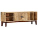 Tv-Meubel 130X30X46 Cm Massief Ruw Mangohout