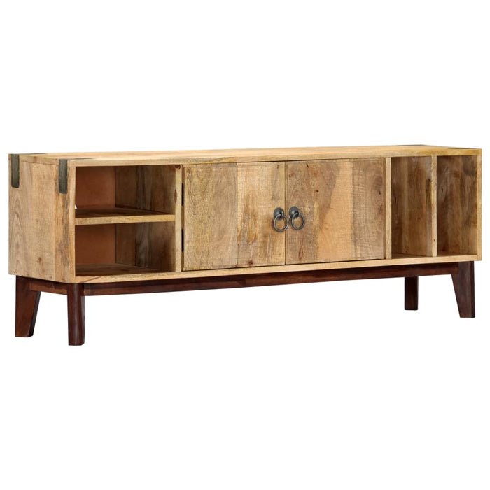 Tv-Meubel 130X30X46 Cm Massief Ruw Mangohout