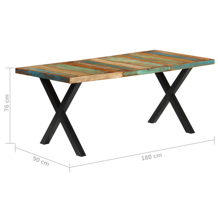 Eettafel 180X90X76 Cm Massief Gerecycled Hout