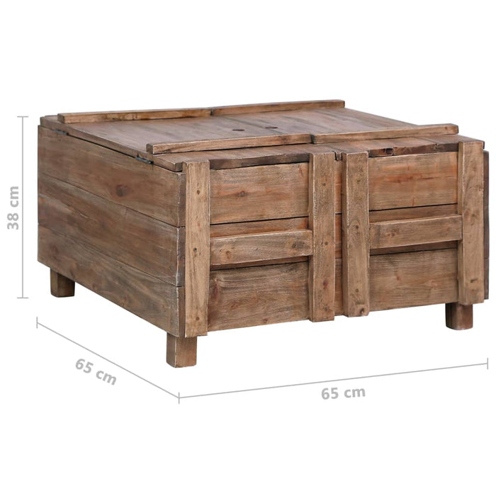 Salontafel 65X65X38 Cm Massief Gerecycled Hout