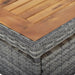 Tuintafel Poly Rattan En Massief Acaciahout Grijs